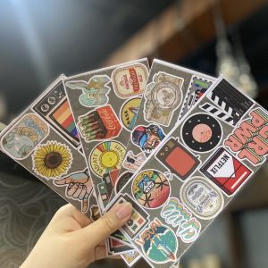 Sticker vintage đa dạng trang trí (1 tấm 50 cái)